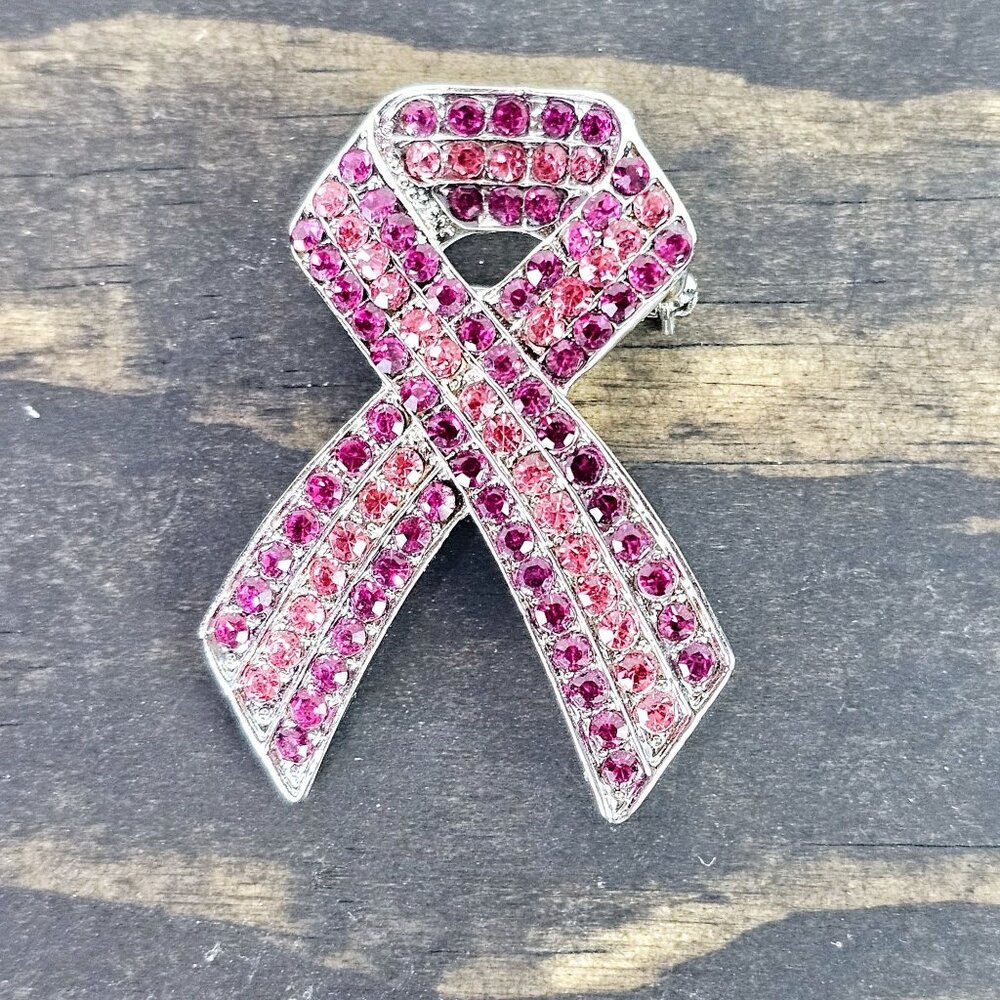 Vintage Breast Cancer Awareness Set of 4 Brooch Lot - Picture 2 of 10